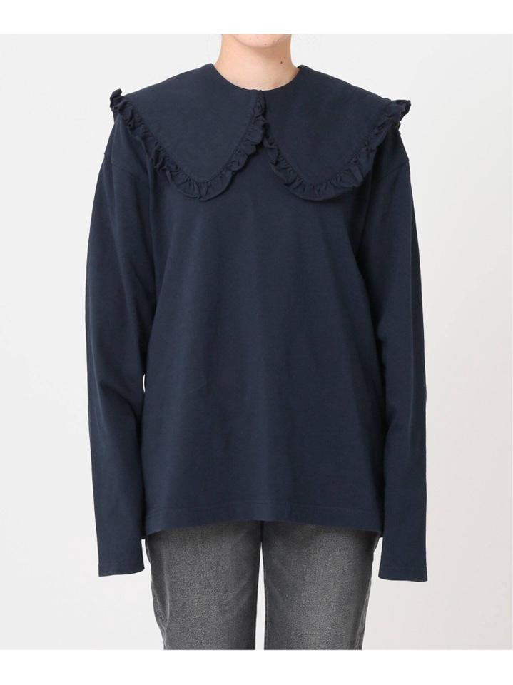 <<予約>>【HOLIDAY】SUPER FINE DRY PURITAN COLLAR ロングスリーブトップス◆