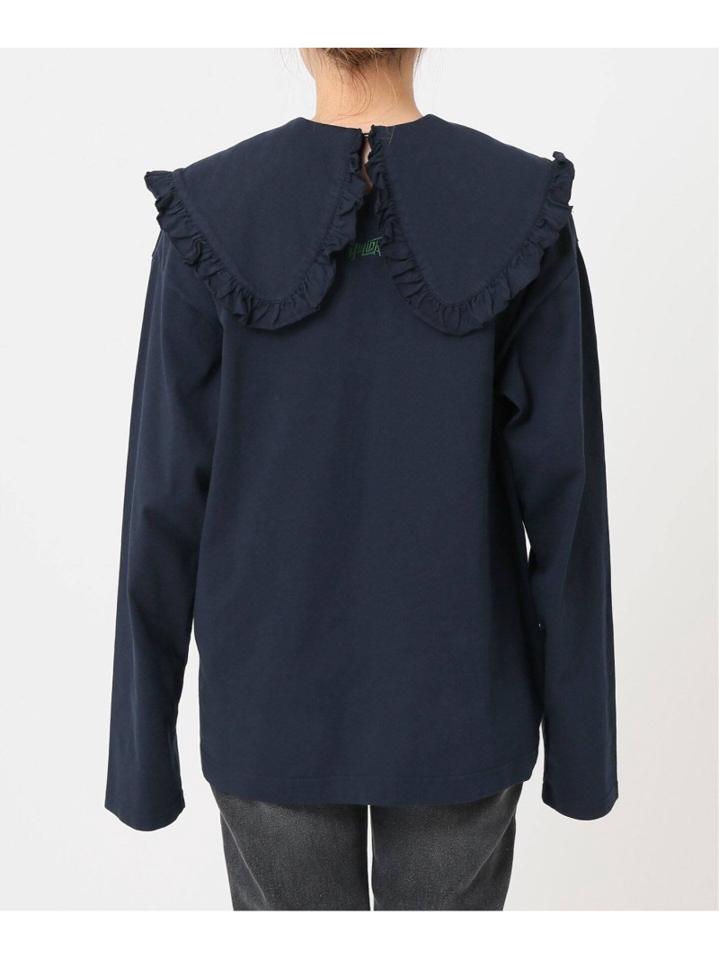 <<予約>>【HOLIDAY】SUPER FINE DRY PURITAN COLLAR ロングスリーブトップス◆