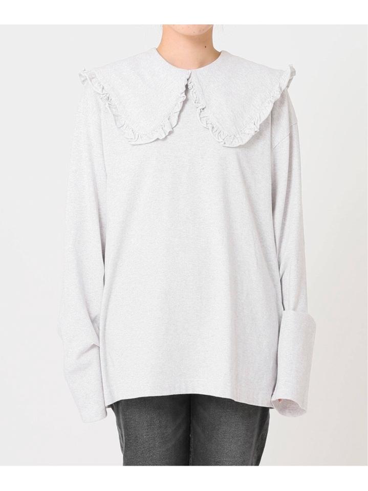 <<予約>>【HOLIDAY】SUPER FINE DRY PURITAN COLLAR ロングスリーブトップス◆