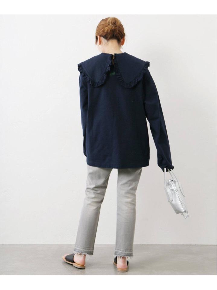 <<予約>>【HOLIDAY】SUPER FINE DRY PURITAN COLLAR ロングスリーブトップス◆