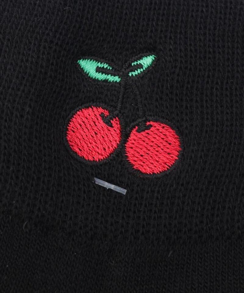 チェリー刺繍ソックス