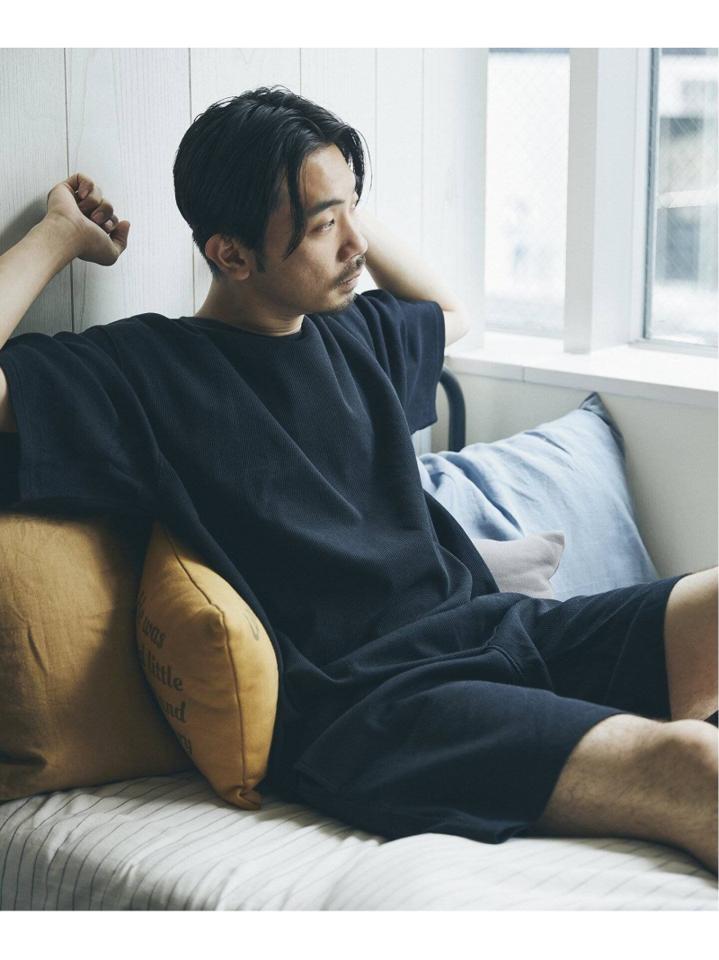 【Tシャツ+ショーツ+巾着袋の3点セット】TCワッフル ホームウェア セット