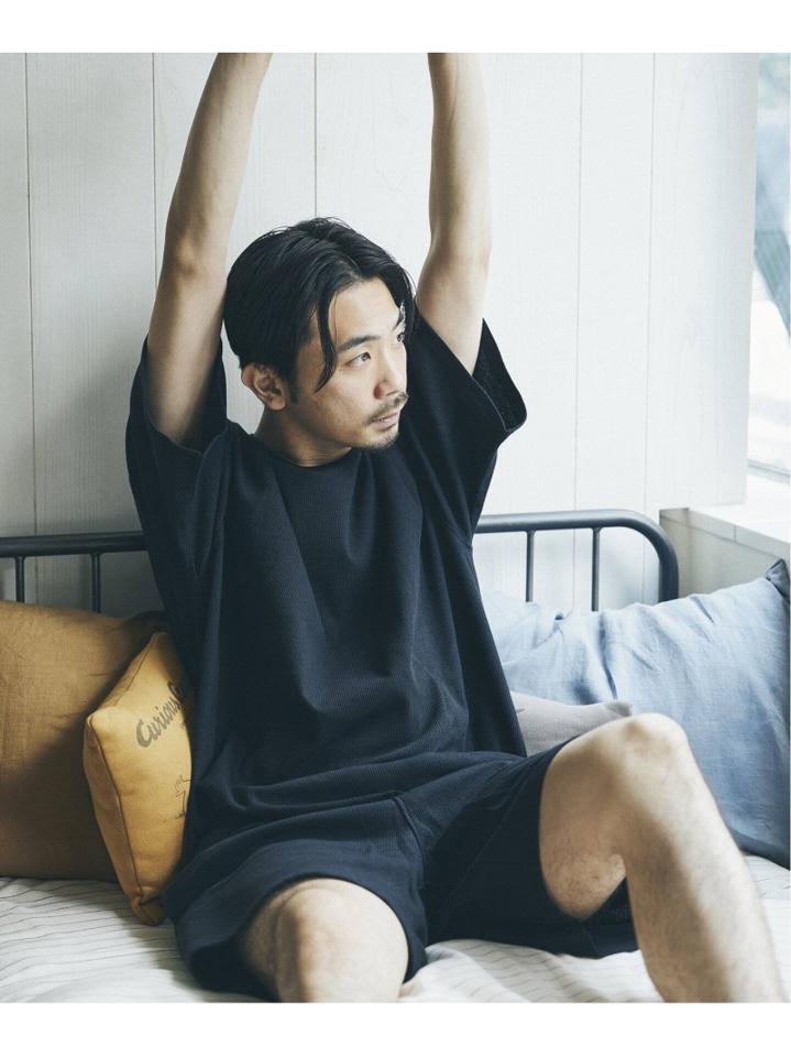 【Tシャツ+ショーツ+巾着袋の3点セット】TCワッフル ホームウェア セット