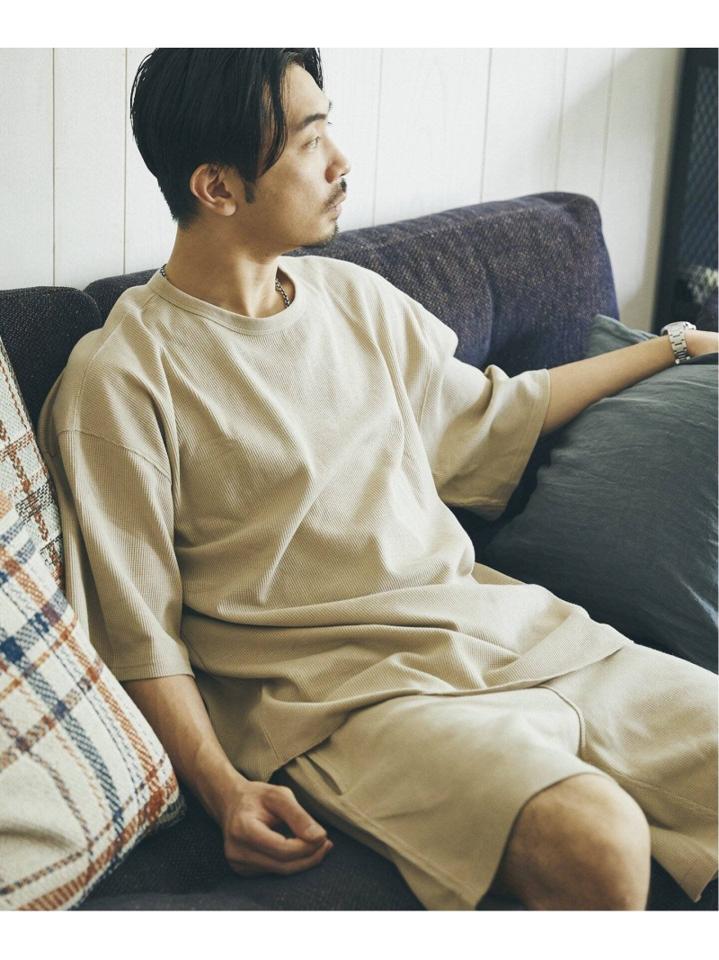 【Tシャツ+ショーツ+巾着袋の3点セット】TCワッフル ホームウェア セット