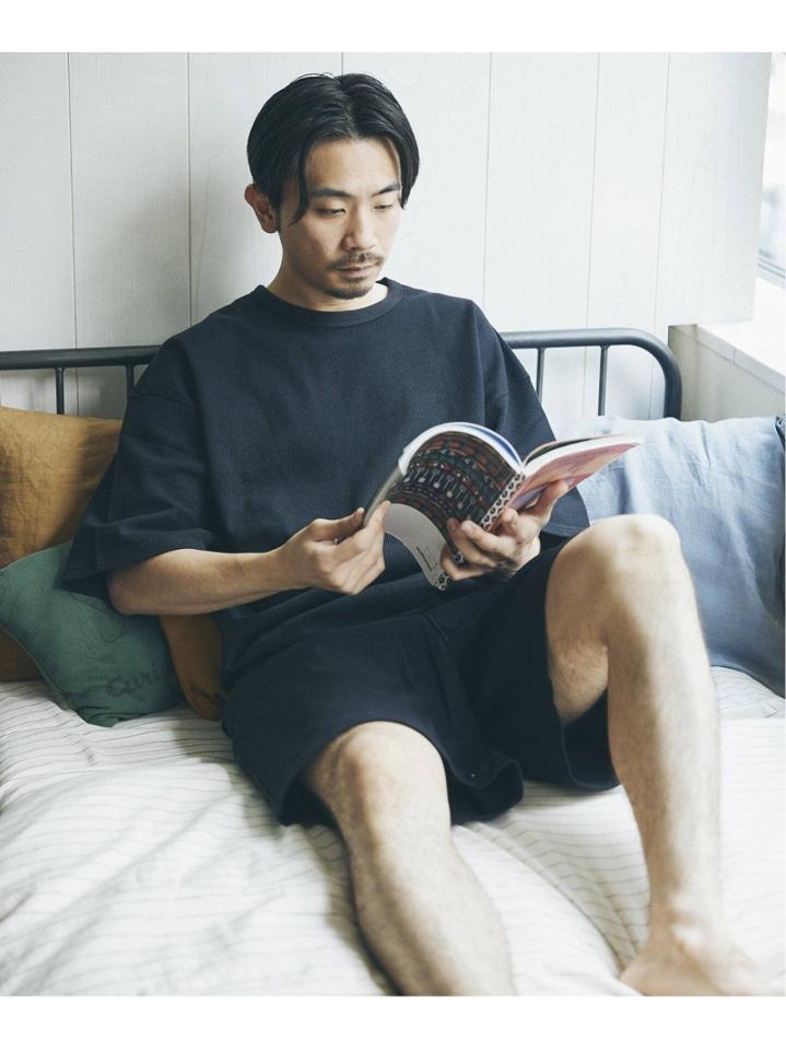 【Tシャツ+ショーツ+巾着袋の3点セット】TCワッフル ホームウェア セット