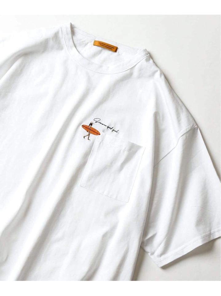 再入荷!<<追加>>【WEB限定】HOLIDAY EMB ビッグシルエット ポケットTシャツ