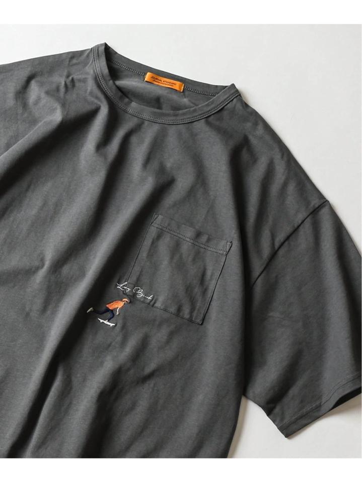 再入荷!<<追加>>【WEB限定】HOLIDAY EMB ビッグシルエット ポケットTシャツ