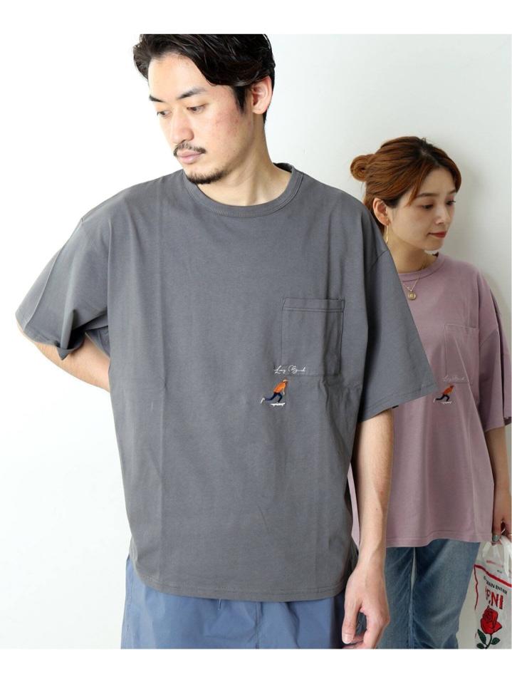 再入荷!<<追加>>【WEB限定】HOLIDAY EMB ビッグシルエット ポケットTシャツ
