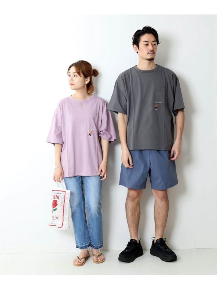 再入荷!<<追加>>【WEB限定】HOLIDAY EMB ビッグシルエット ポケットTシャツ