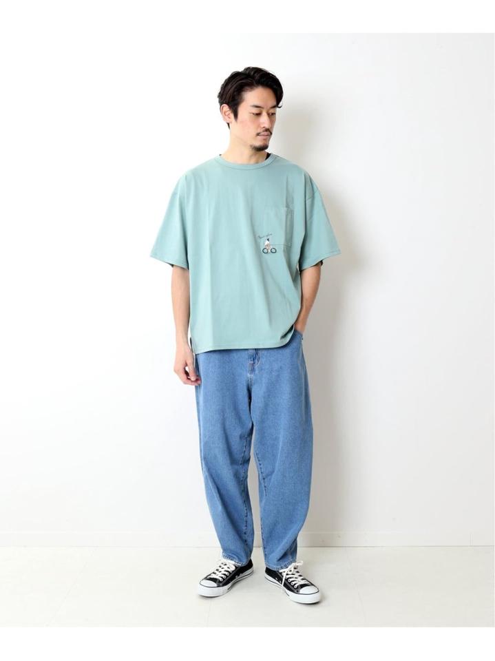 再入荷!<<追加>>【WEB限定】HOLIDAY EMB ビッグシルエット ポケットTシャツ