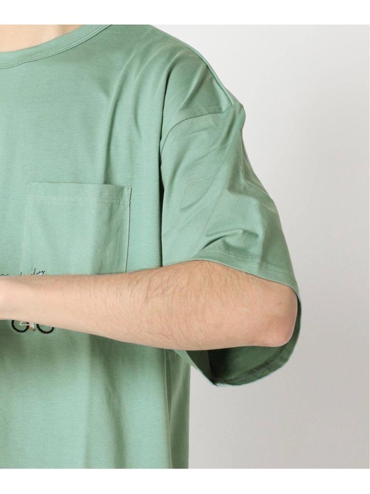 再入荷!<<追加>>【WEB限定】HOLIDAY EMB ビッグシルエット ポケットTシャツ