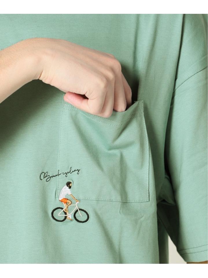 再入荷!<<追加>>【WEB限定】HOLIDAY EMB ビッグシルエット ポケットTシャツ