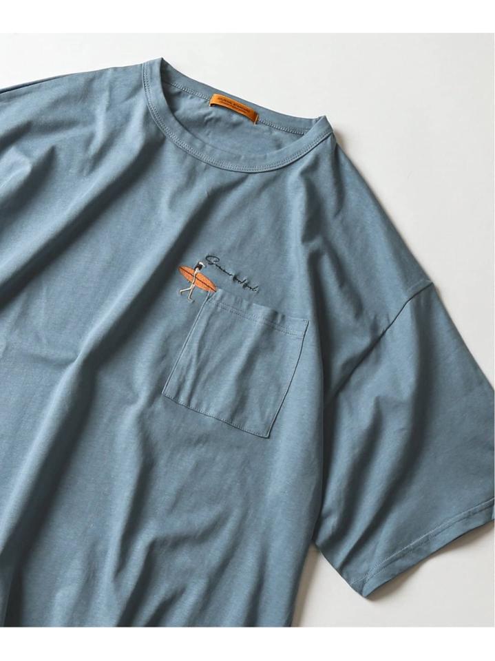 再入荷!<<追加>>【WEB限定】HOLIDAY EMB ビッグシルエット ポケットTシャツ