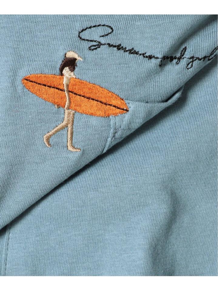 再入荷!<<追加>>【WEB限定】HOLIDAY EMB ビッグシルエット ポケットTシャツ