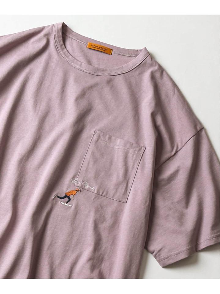 再入荷!<<追加>>【WEB限定】HOLIDAY EMB ビッグシルエット ポケットTシャツ