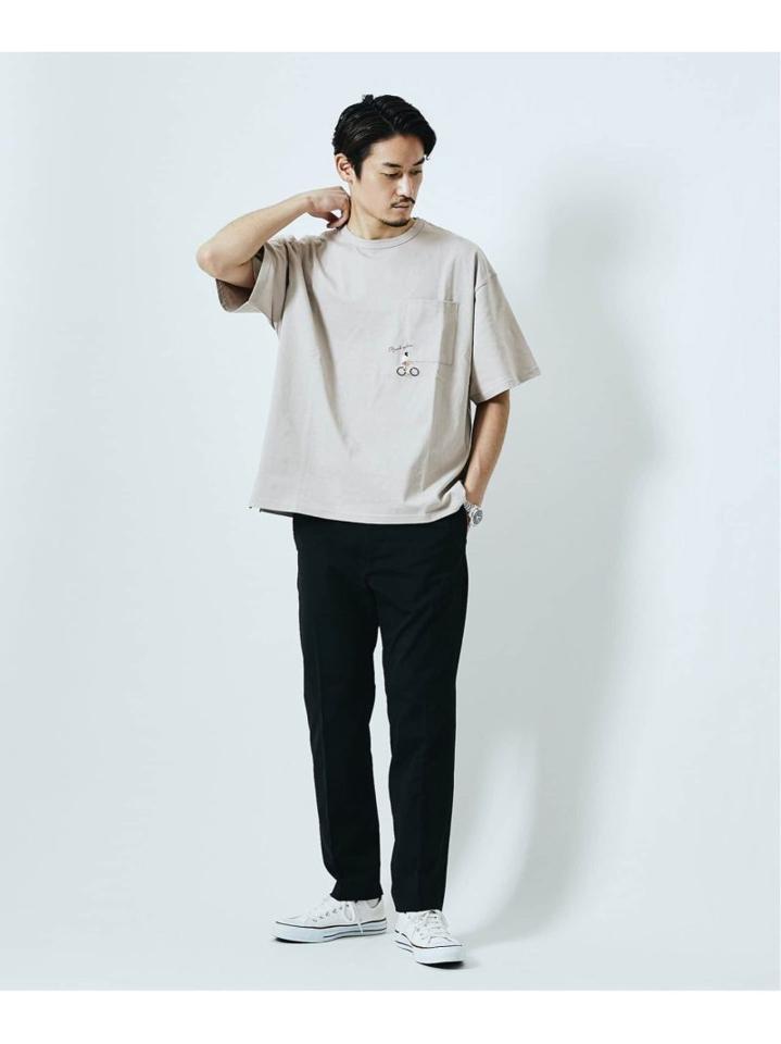 再入荷!<<追加>>【WEB限定】HOLIDAY EMB ビッグシルエット ポケットTシャツ