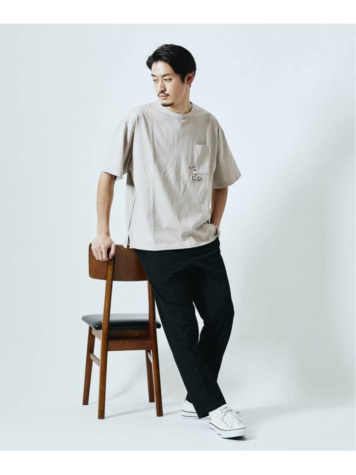 再入荷!<<追加>>【WEB限定】HOLIDAY EMB ビッグシルエット ポケットTシャツ