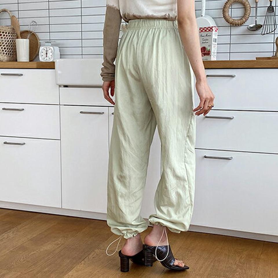 2WAYストリングへムパンツ・全3色・t65579 レディース 【pt】 パンツ ズボン ロングパンツ ストリング 単色 無地 シンプル ストレート ジョガーパンツ カジュアル ラフ 春 夏 韓国 ファッション