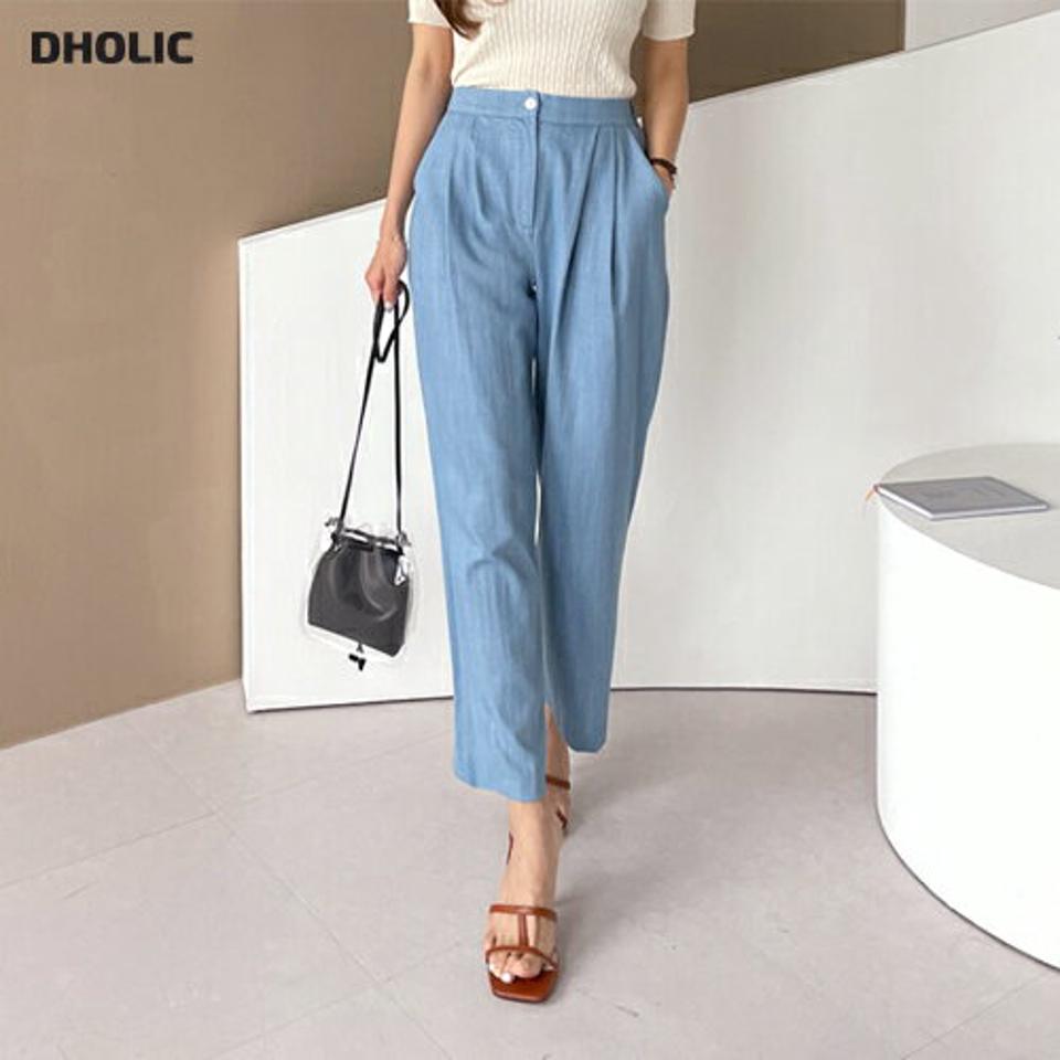 ツータックワイドパンツ・全2色・b69117 レディース 【pt】 パンツ ズボン ロングパンツ ワイド タック 単色 無地 シンプル カジュアル ラフ 春 夏 韓国 ファッション ハイホリHIHOLLI