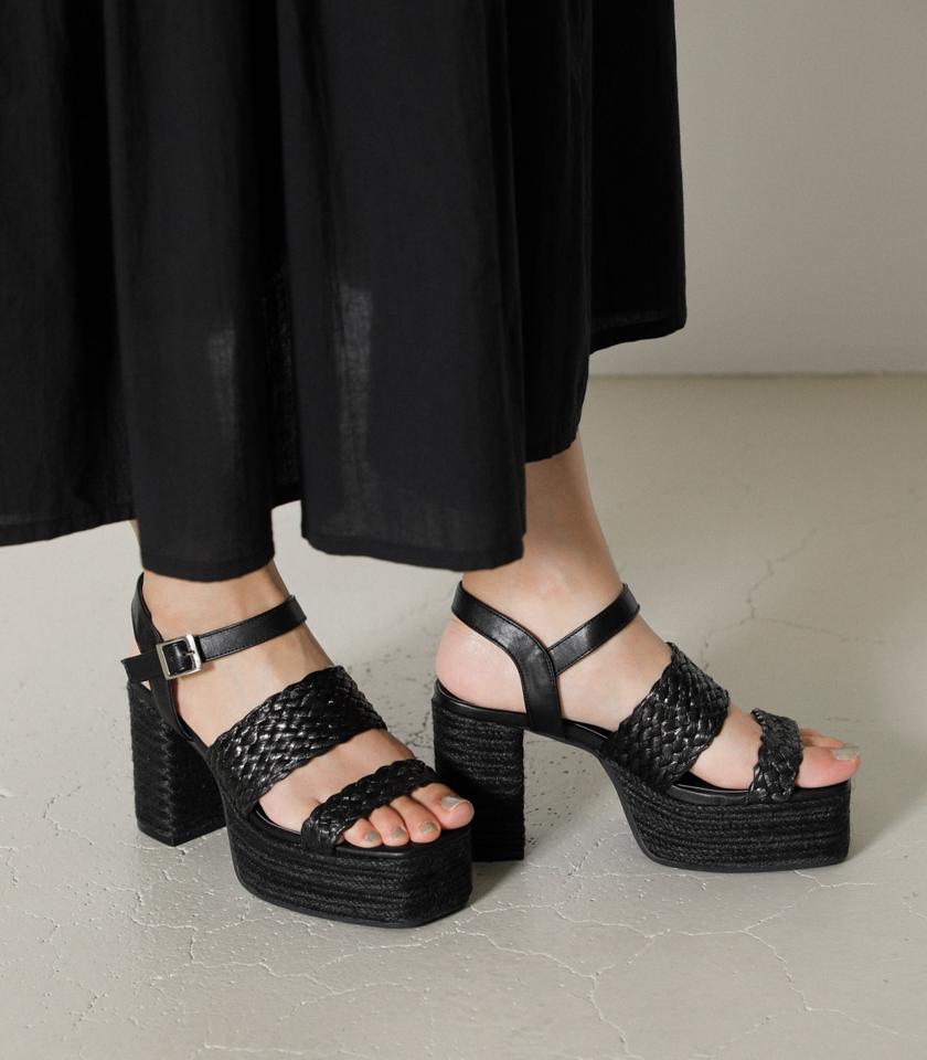 JUTE HEEL STRAP SANDALS/ジュートヒールストラップサンダル