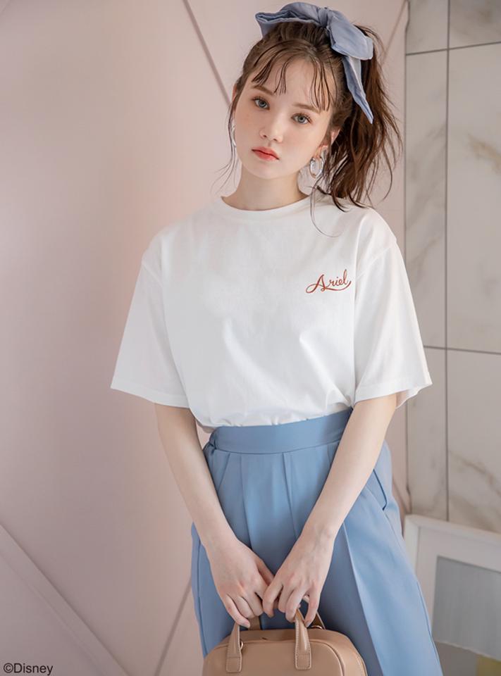 GRL／ディズニープリンセスシリーズ　アリエル／プリントTシャツ
