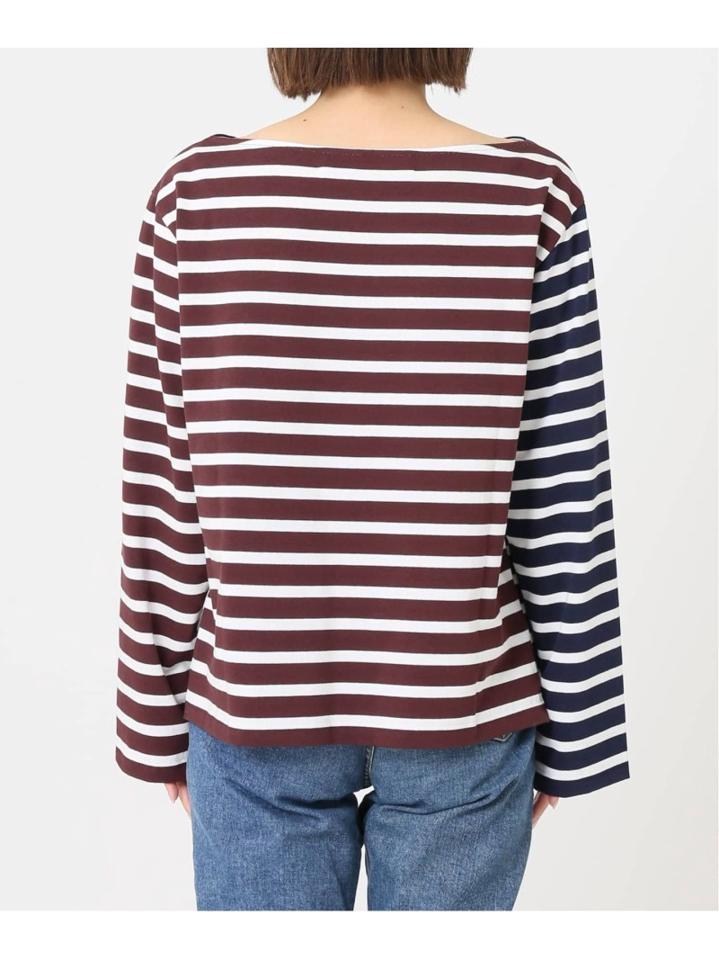 【INSCRIRE /アンスクリア】 BORDER LONG SLEEVE TEE:別注カットソー◆（JOURNAL STANDARD L'ESSAGE）