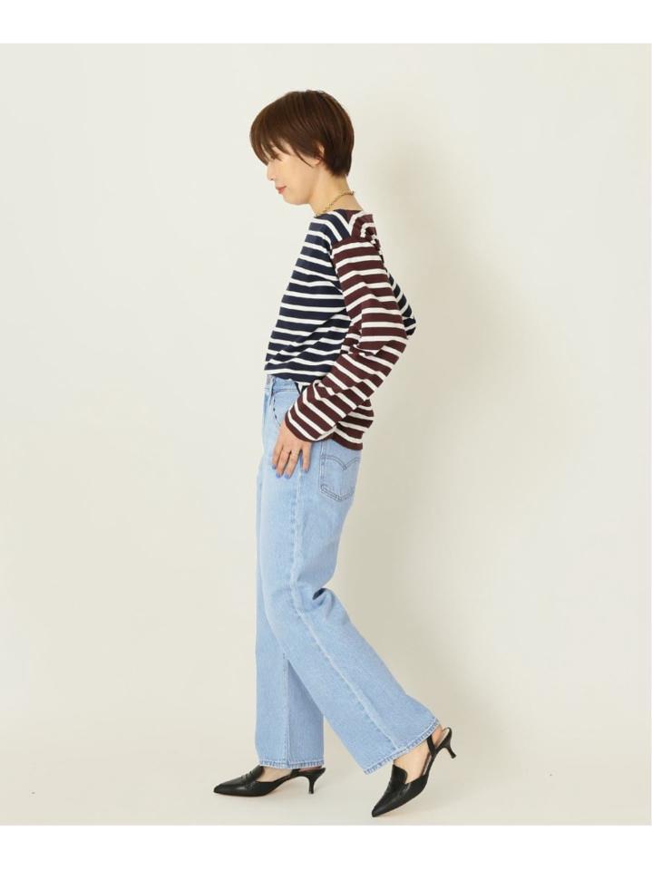 【INSCRIRE /アンスクリア】 BORDER LONG SLEEVE TEE:別注カットソー◆（JOURNAL STANDARD L'ESSAGE）