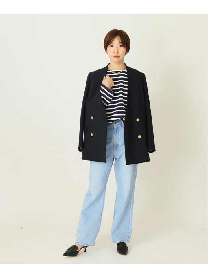 【INSCRIRE /アンスクリア】 BORDER LONG SLEEVE TEE:別注カットソー◆（JOURNAL STANDARD L'ESSAGE）
