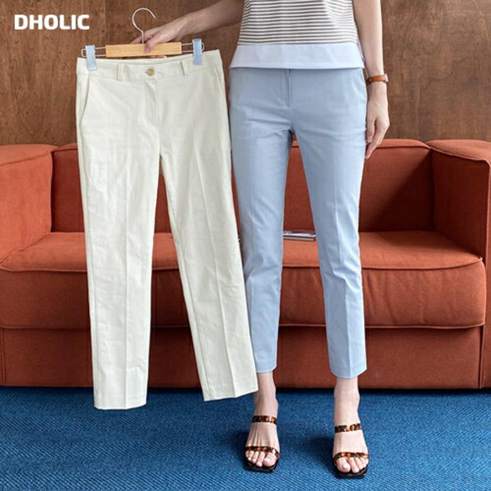 デイリースリムフィットパンツ・全4色・t69215 レディース 【pt】 パンツ ズボン ロングパンツ スリム 単色 無地 シンプル ベーシック 大人 カジュアル 春 夏 韓国 ファッション ハイホリHIHOLLI