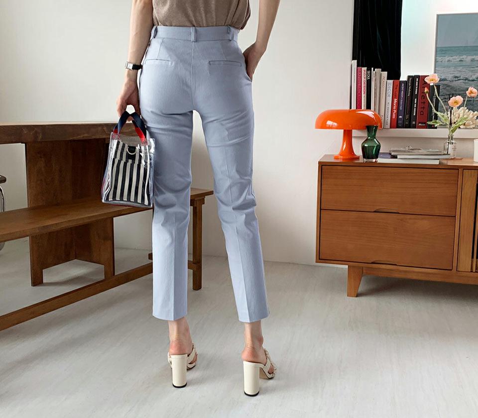 デイリースリムフィットパンツ・全4色・t69215 レディース 【pt】 パンツ ズボン ロングパンツ スリム 単色 無地 シンプル ベーシック 大人 カジュアル 春 夏 韓国 ファッション ハイホリHIHOLLI