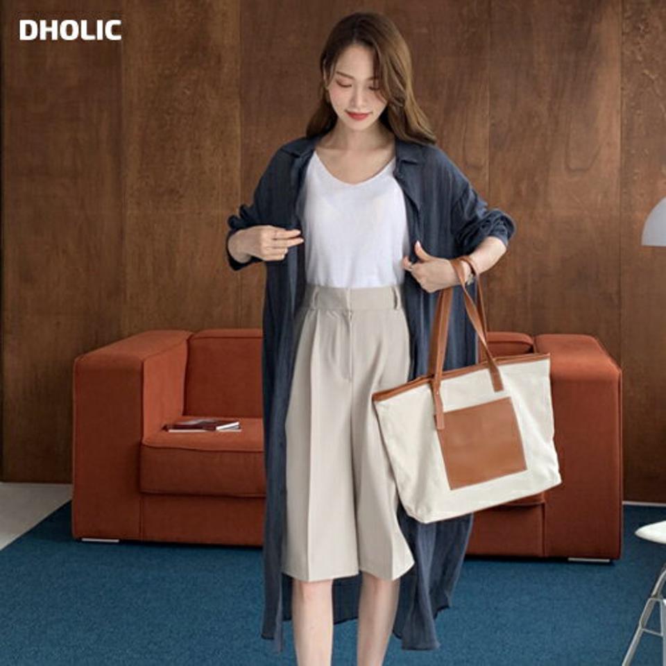 カラーネックロングシャツ・全5色・t69185 レディース 【bl】 トップス シャツ ロングシャツ 単色 無地 シンプル カジュアル ラフ 長袖 春 秋 韓国 ファッション ハイホリHIHOLLI