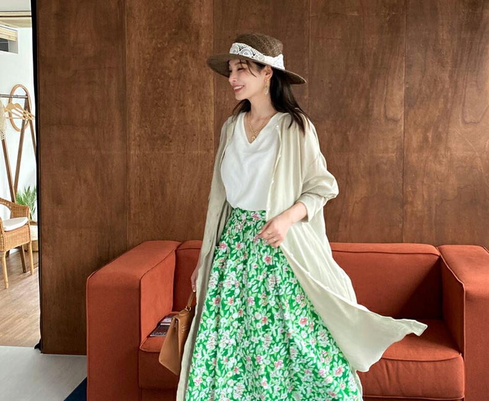 カラーネックロングシャツ・全5色・t69185 レディース 【bl】 トップス シャツ ロングシャツ 単色 無地 シンプル カジュアル ラフ 長袖 春 秋 韓国 ファッション ハイホリHIHOLLI