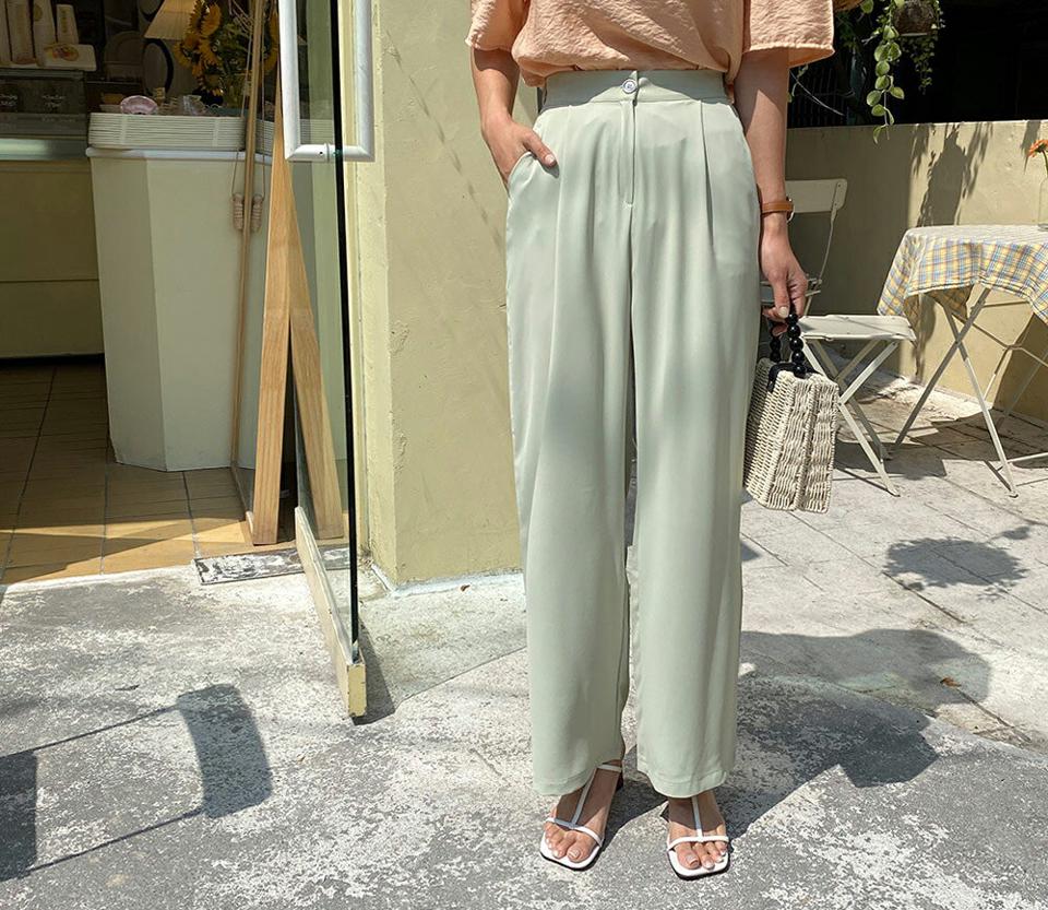 即日配送【只今30%OFF】ワイドイージースラックス・全3色・t57692 レディース 【pt】 スラックス パンツ ズボン ロングパンツ ワイド 単色 無地 シンプル 大人 オフィスカジュアル 春 夏 秋 韓国ファッション