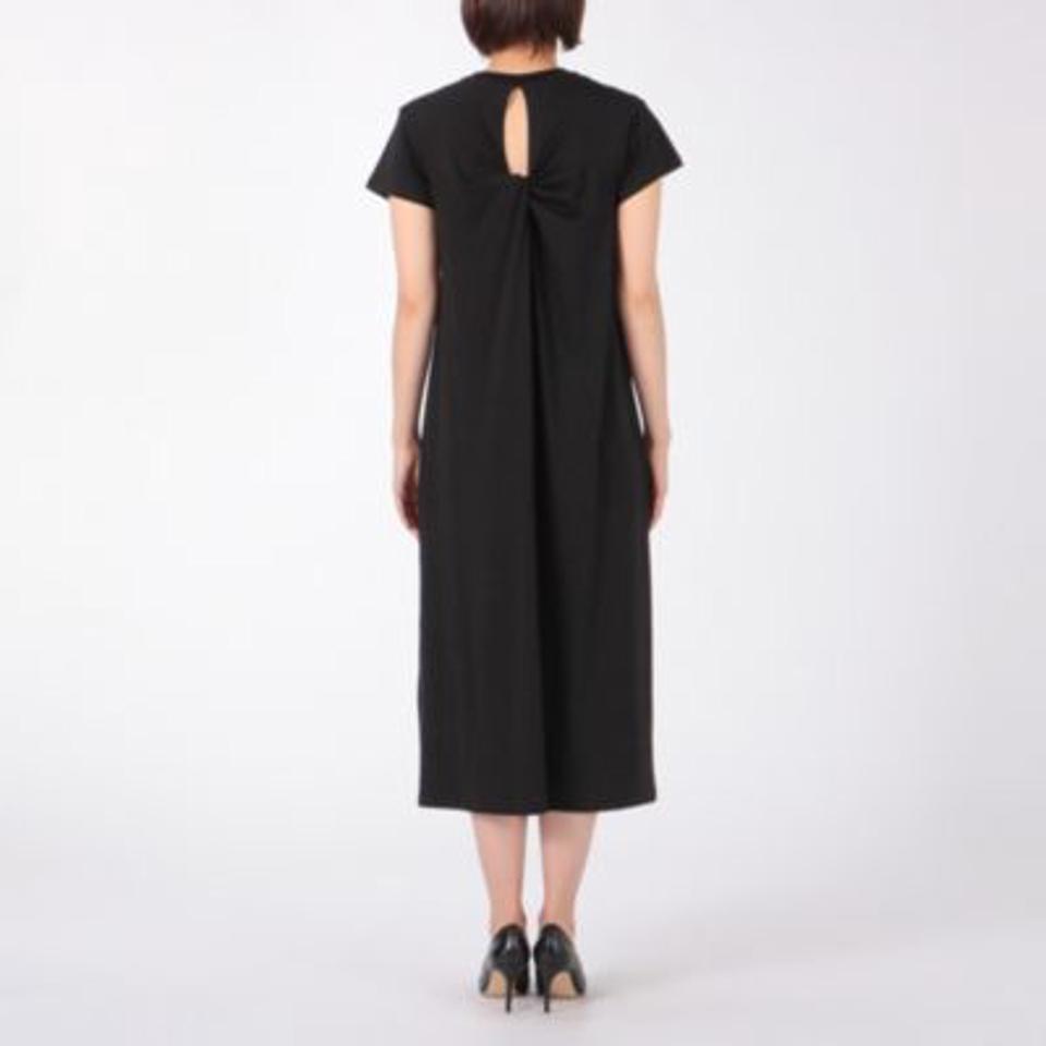 【洗える】カップ付バックドレープワンピース