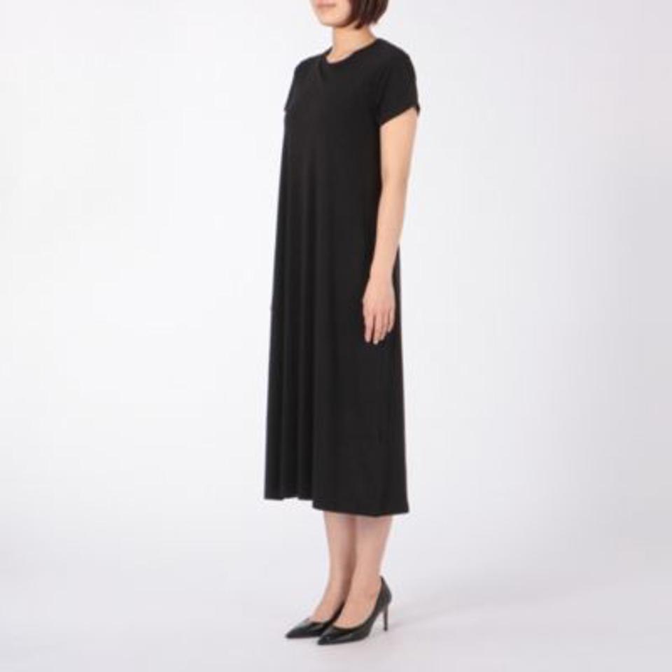 【洗える】カップ付バックドレープワンピース