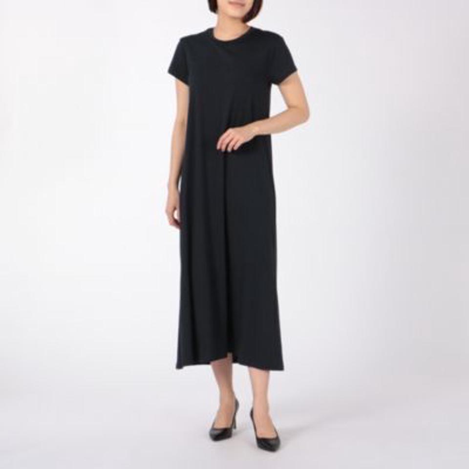 【洗える】カップ付バックドレープワンピース