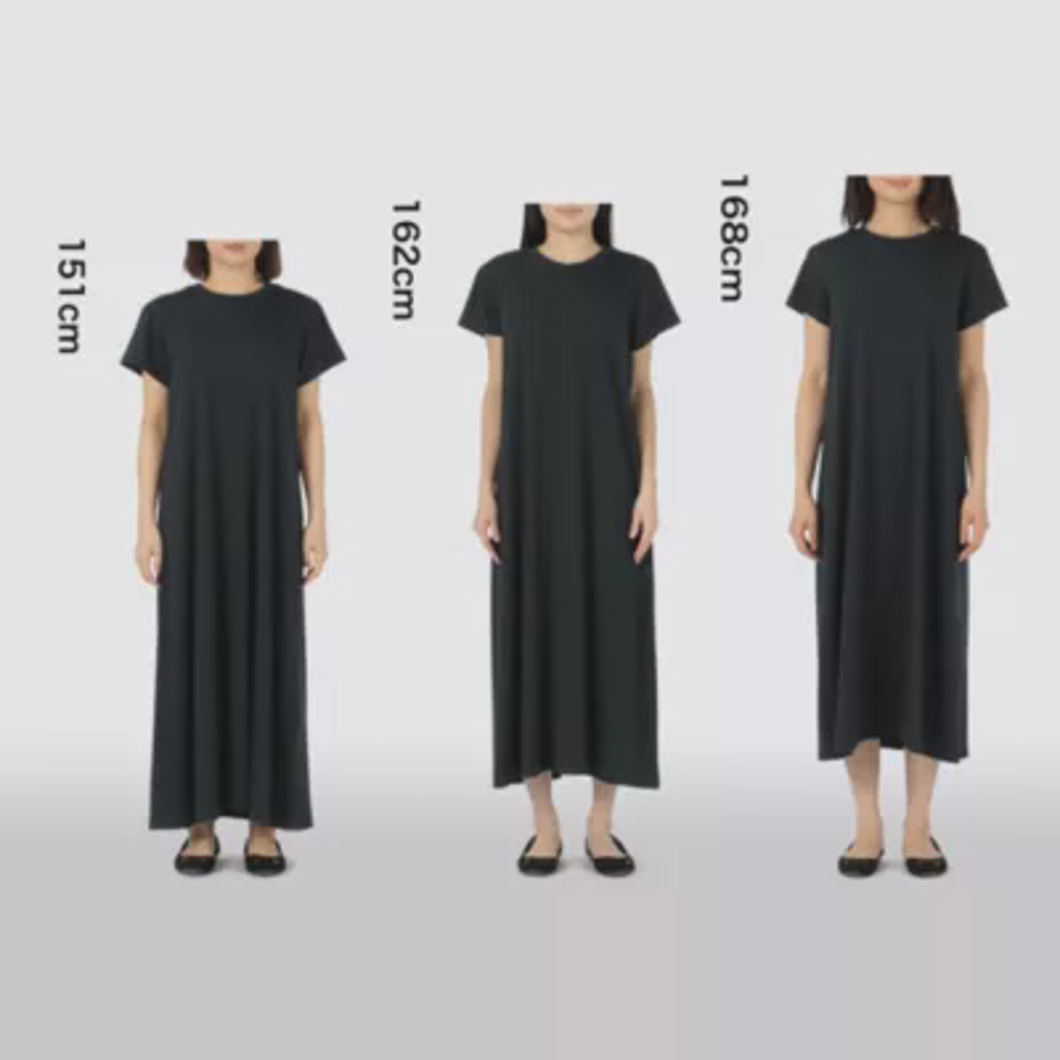 【洗える】カップ付バックドレープワンピース