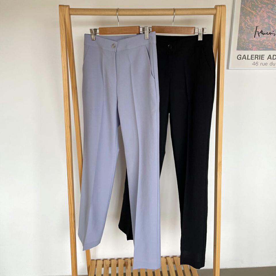 【新作10%OFF】ストレートスラックス・全2色・t64511 レディース 【pt】【スラックス パンツ ズボン ロングパンツ ストレート 単色 無地 シンプル ベーシック 大人 オフィスカジュアル きれいめ 春 夏 韓国 ファッション】【NIJU】