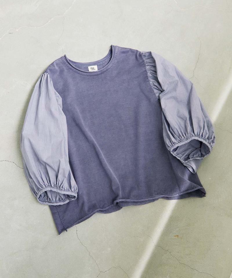 ○クリアスピン製品染め 五分袖パフプルオーバー（cardo fabrica）