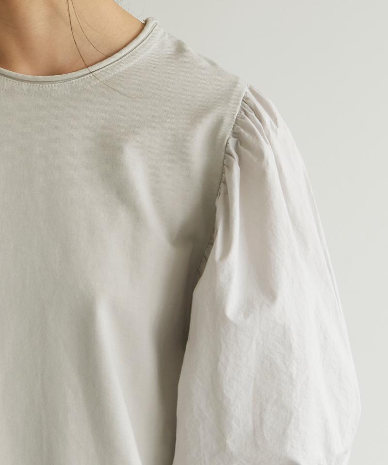 ○クリアスピン製品染め 五分袖パフプルオーバー（cardo fabrica）