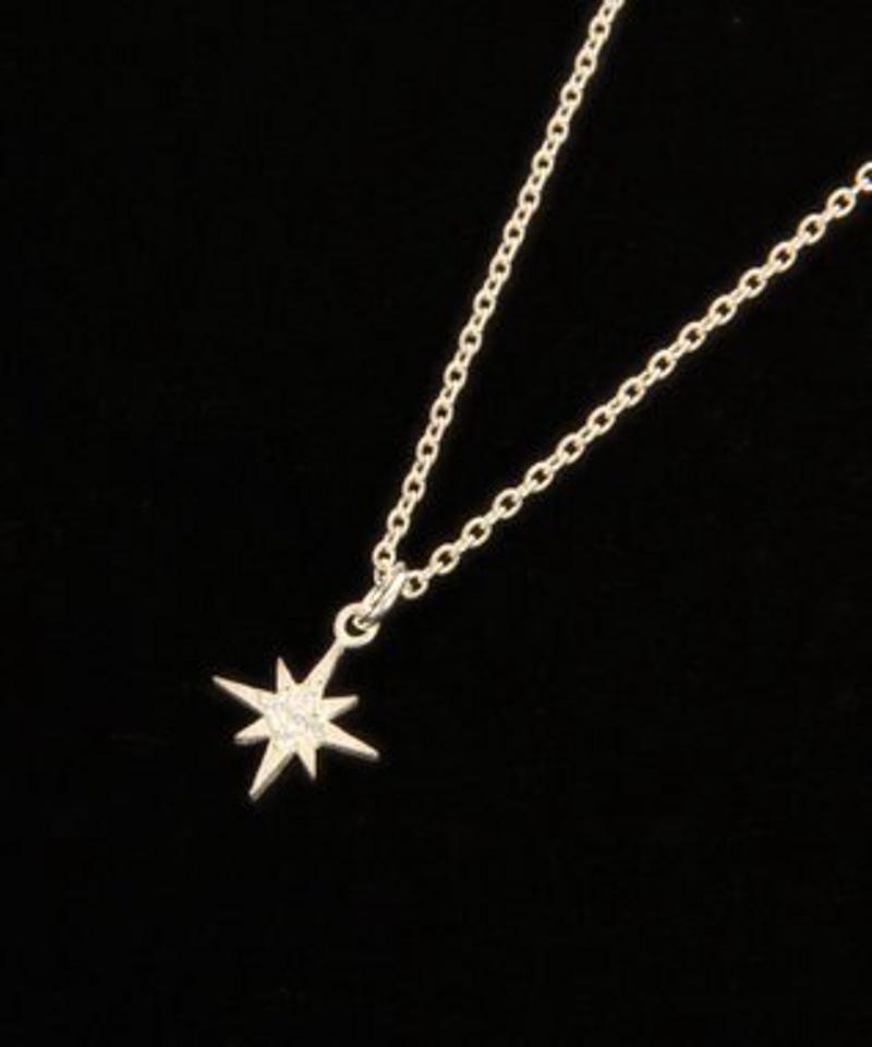 S925 ガラス六芒星ネックレス