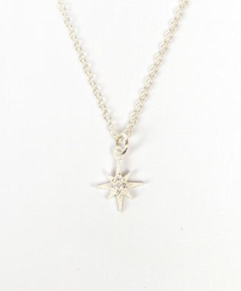 S925 ガラス六芒星ネックレス