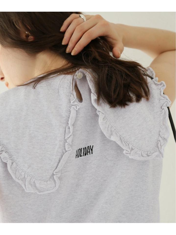 【HOLIDAY/ホリデー】SUPER FINE DRY PURITAN COLLAR BL:カットソー