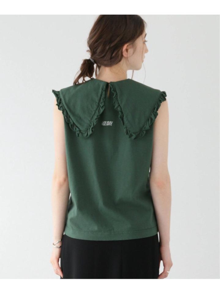 【HOLIDAY/ホリデー】SUPER FINE DRY PURITAN COLLAR BL:カットソー