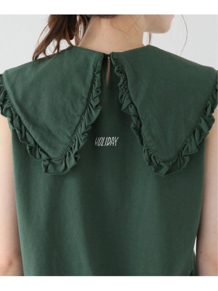 【HOLIDAY/ホリデー】SUPER FINE DRY PURITAN COLLAR BL:カットソー