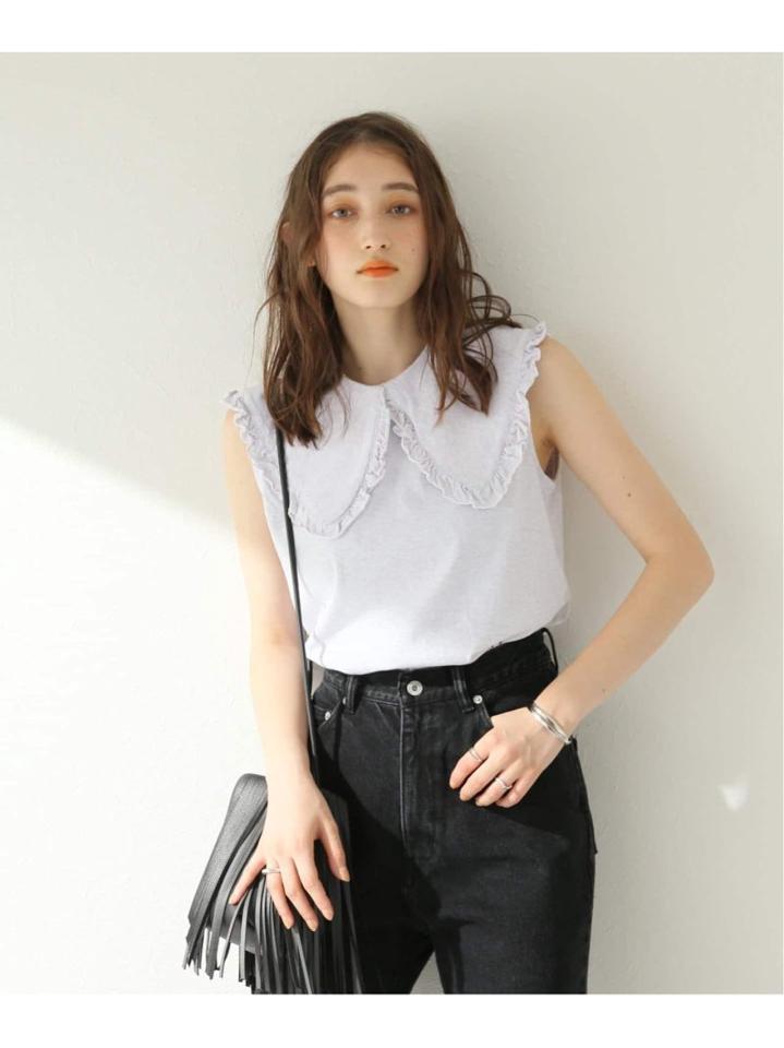 【HOLIDAY/ホリデー】SUPER FINE DRY PURITAN COLLAR BL:カットソー