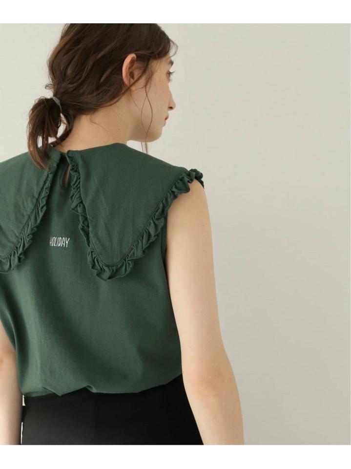 【HOLIDAY/ホリデー】SUPER FINE DRY PURITAN COLLAR BL:カットソー