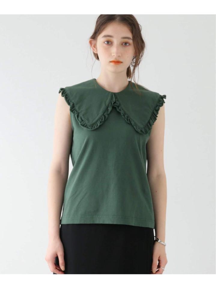 【HOLIDAY/ホリデー】SUPER FINE DRY PURITAN COLLAR BL:カットソー