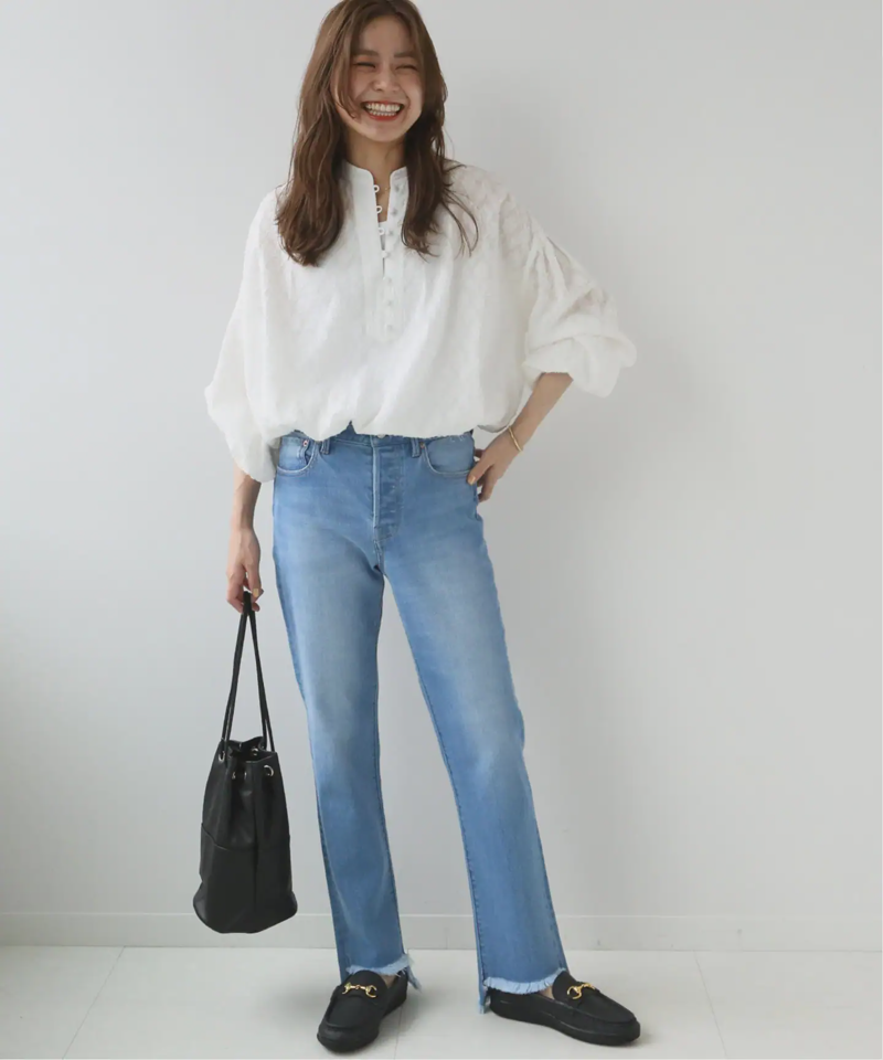 《予約》コットンジャガードギャザーブラウス◆（JOURNAL STANDARD relume）
