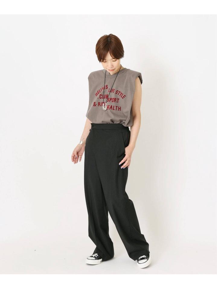 【INSCRIRE /アンスクリア】 WELLNESS Flocky Tee:カットソー◆